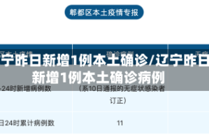 辽宁昨日新增1例本土确诊/辽宁昨日新增1例本土确诊病例