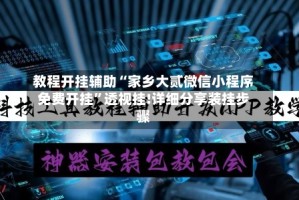 教程开挂辅助“家乡大贰微信小程序免费开挂”透视挂!详细分享装挂步骤