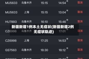 新疆新增1例本土无症状(新疆新增2例无症状轨迹)