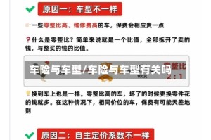 车险与车型/车险与车型有关吗
