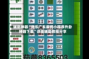 辅助神器“微乐广东麻将小程序外卦神器下载”详细辅助教程分享