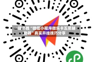 一键必胜“微信小程序微乐卡五星辅助器”真实开挂技巧分享