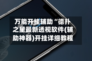 万能开挂辅助“德扑之星最新透视软件(辅助神器)开挂详细教程