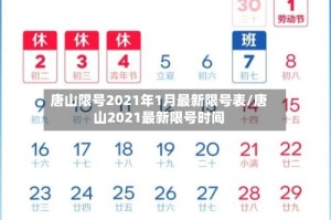 唐山限号2021年1月最新限号表/唐山2021最新限号时间
