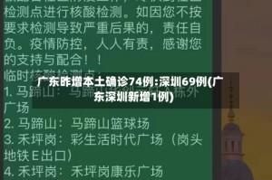 广东昨增本土确诊74例:深圳69例(广东深圳新增1例)