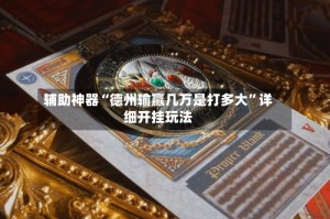 辅助神器“德州输赢几万是打多大”详细开挂玩法
