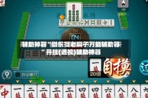 辅助神器“微乐捉老麻子万能辅助器”开挂(透视)辅助神器