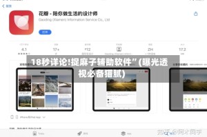 18秒详论!捉麻子辅助软件”(曝光透视必备猫腻)