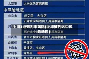 上海3地列为中风险(上海被列入中风险地区)