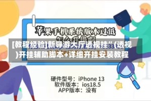 [教程经验]新导游大厅透视挂”(透视)开挂辅助脚本+详细开挂安装教程