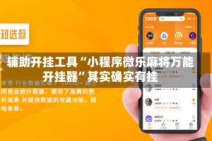 辅助开挂工具“小程序微乐麻将万能开挂器”其实确实有挂