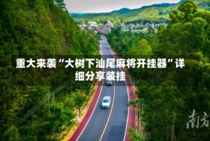 重大来袭“大树下汕尾麻将开挂器”详细分享装挂