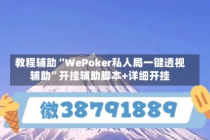 教程辅助“WePoker私人局一键透视辅助”开挂辅助脚本+详细开挂