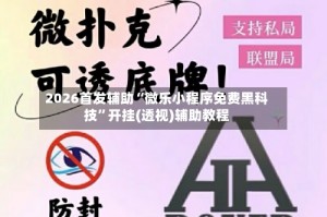 2026首发辅助“微乐小程序免费黑科技”开挂(透视)辅助教程