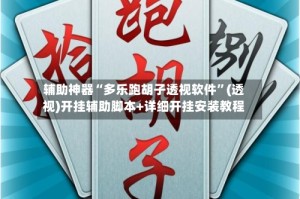 辅助神器“多乐跑胡子透视软件”(透视)开挂辅助脚本+详细开挂安装教程