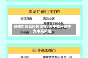 郑州中高风险区清零/关于郑州调整为中高风险