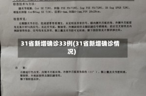 31省新增确诊33例(31省新增确诊情况)