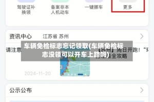 车辆免检标志忘记领取(车辆免检标志没领可以开车上路吗)
