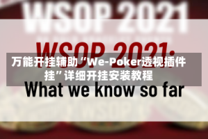 万能开挂辅助“We-Poker透视插件挂”详细开挂安装教程