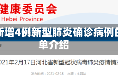 上海新增4例新型肺炎确诊病例的简单介绍
