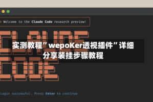 实测教程”wepoKer透视插件”详细分享装挂步骤教程
