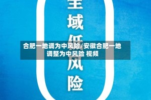 合肥一地调为中风险/安徽合肥一地调整为中风险 视频