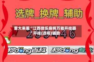 重大来袭“江西微乐麻将万能开挂器”开挂(透视)辅助