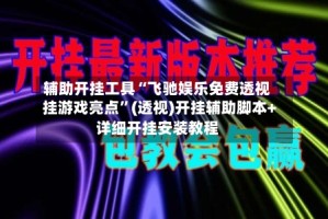 辅助开挂工具“飞驰娱乐免费透视挂游戏亮点”(透视)开挂辅助脚本+详细开挂安装教程