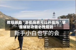 教程辅助“浙衢麻将可以开挂吗”掌握辅助功能必胜规则