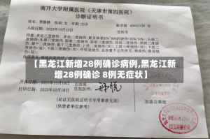 【黑龙江新增28例确诊病例,黑龙江新增28例确诊 8例无症状】