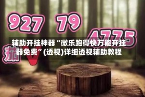 辅助开挂神器“微乐跑得快万能开挂器免费”(透视)详细透视辅助教程