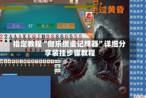 指定教程“微乐掼蛋记牌器”详细分享装挂步骤教程