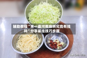 辅助教程“来一盘河南麻将究竟有挂吗”分享装挂技巧步骤