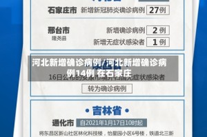 河北新增确诊病例/河北新增确诊病例14例 在石家庄
