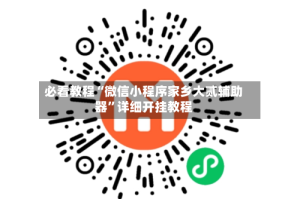 必看教程“微信小程序家乡大贰辅助器”详细开挂教程