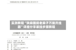 实测教程“陕麻圈捉老麻子万能开挂器”详细分享装挂步骤教程