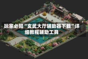 玩家必知“玄武大厅辅助器下载”详细教程辅助工具