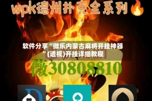 软件分享“微乐内蒙古麻将开挂神器”(透视)开挂详细教程