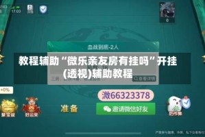 教程辅助“微乐亲友房有挂吗”开挂(透视)辅助教程