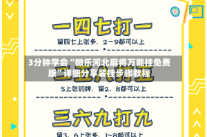 3分钟学会“微乐河北麻将万能挂免费版”详细分享装挂步骤教程