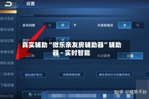 真实辅助“微乐亲友房辅助器”辅助器 - 实时智能