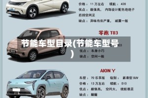 节能车型目录(节能车型号)