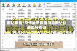 韵达疫情/疫情最新数据消息韵达快递单号查询