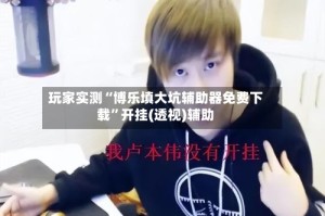玩家实测“博乐填大坑辅助器免费下载”开挂(透视)辅助