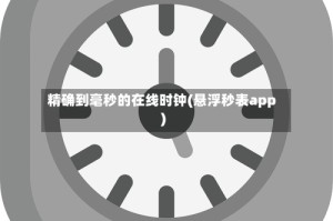 精确到毫秒的在线时钟(悬浮秒表app)