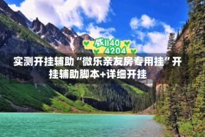 实测开挂辅助“微乐亲友房专用挂”开挂辅助脚本+详细开挂