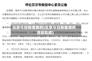 北京今日新增病例(北京今日新增病例活动轨迹)