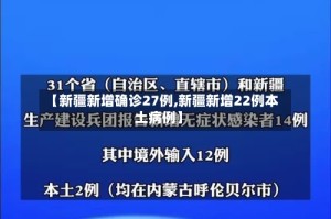 【新疆新增确诊27例,新疆新增22例本土病例】