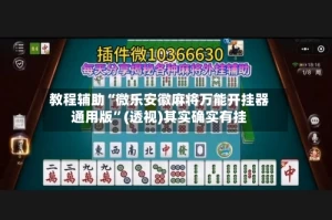 教程辅助“微乐安徽麻将万能开挂器通用版”(透视)其实确实有挂