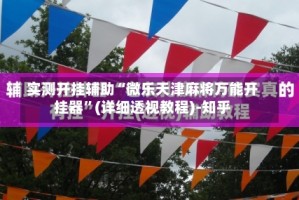 实测开挂辅助“微乐天津麻将万能开挂器”(详细透视教程)-知乎